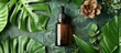 A bottle of organic plant-based skincare serum, showcasing a stylish design.