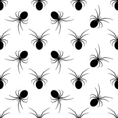 Spider Icon Seamless Pattern, Insect Icon