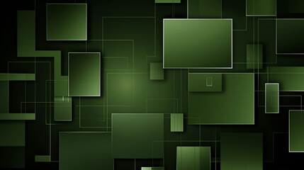 Wall Mural - Abstract green geometric shape background