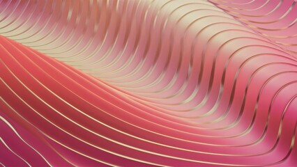 Wall Mural - Abstract Background with Wave peach and pink Gradient 