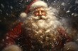 © juliars - Whiteout Santa winter snow storm. Forest digital. Generate Ai