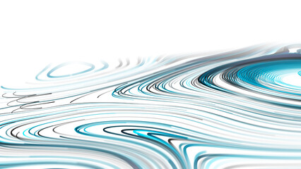 Wall Mural - Abstract white background from multi-colored curved lines. Data processing, technology, artificial intelligence. 3D rendering.