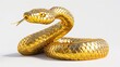 A golden snake sculpture