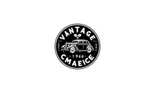 Vintage Car Mascot Logo Icon In Black And White ,vintage Car Mascot Logo Design