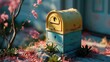 © Tina - miniature tilt plastic mailbox with toy vibes in isometric perspective