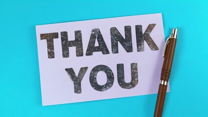 Wall Mural - Thank you sticky note design