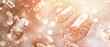 Retinol capsules breaking open, revealing skin renewal properties, background blurred