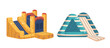 Inflatable Castle with Trampolines And Slides, Creating A Dynamic Play Space For Kids With Bouncing, Sliding And Fun