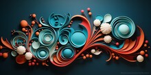 Organic Shapes And Vibrant Colors Harmonizing With A Mesmerizing 3D Wall Sculpture.
