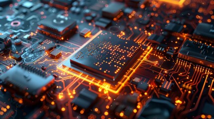 Poster - Close Up of Computer Circuit Board