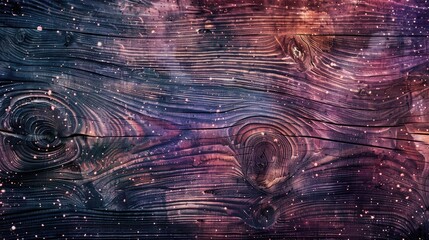 Wall Mural - Abstract cosmic landscape with swirling patterns and deep celestial colors, Concept of the universe's vastness and the beauty of space exploration