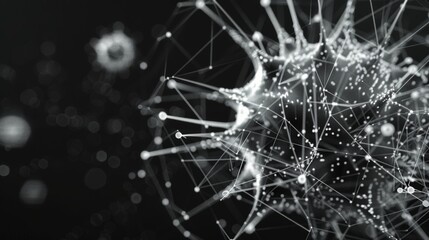 Aufkleber - A wireframe virus illustration with elements