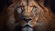 Lion king face potrait mode Generate AI