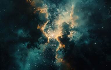 Wall Mural - cinematic still of nebula in space
