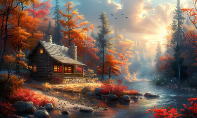 Wall Mural - Tranquil Forest Retreat