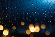 Abstract background with raindrops on window and night blurred light. Rain drops on glass for backgrounds rainy fall autumn weather. Outside window is blurred bokeh water of night city