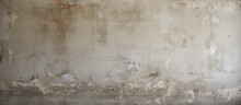 Closeup Of Concrete Wall With Peeling Paint Texture