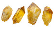 Golden Beryl Collection: High-Quality 3D Digital Art of Radiant Gemstones on Transparent Background