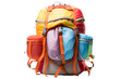 Colorful Parachute Backpack on White Background
