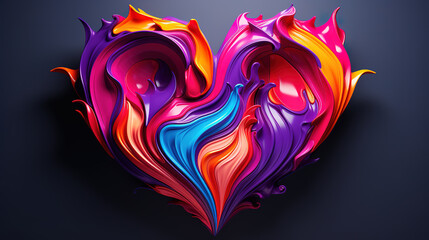 Wall Mural - abstract valentine's heart