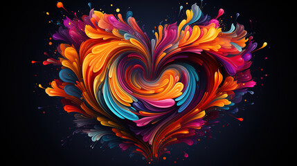 Wall Mural - heart artistic illustration design