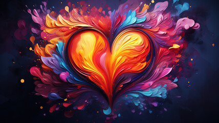 Wall Mural - valentine's day heart background