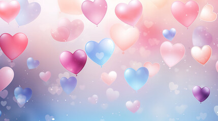 Wall Mural - colorful holiday background with balloons and confetti
