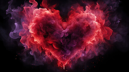 Wall Mural - heart background in bokeh style