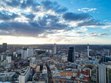 Fototapeta Londyn - City Centre Buildings of Birmingham Central City of England United Kingdom During Sunset. March 30th, 2024