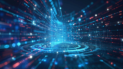 Data exchange, digital technology background, software development, cloud computing. Business Intelligence, global network, Data analysis, technician team computer programming, internet technology