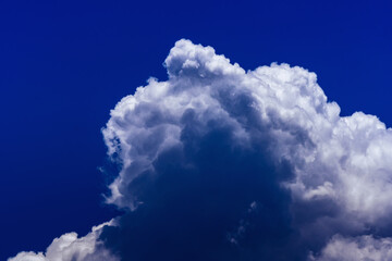 Beautiful cumulonimbus clouds with blue sky background.