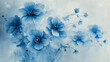 background with blue flowers