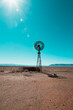 Abandoned wind pump in the desert 
