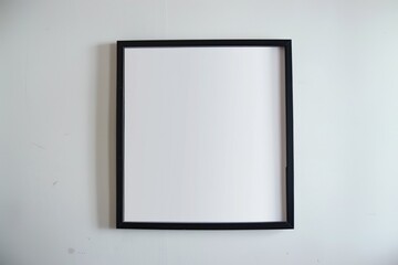 Wall Mural - Blank frame on a white wall background