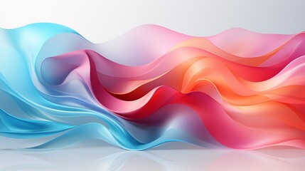 Colourful dynamic flow background , wave line liquid ,pastel color Generate AI