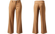 A pair of womens pants with a high waist and wide legs