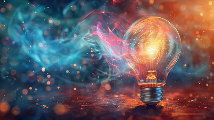 Wall Mural - The Quest for Knowledge lightbulb: Illuminating Research Pathways