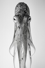 Poster - Black and white photo of an octopus, suitable for marine themes