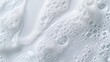 A detailed close up of white liquid with bubbles. Ideal for science or healthcare projects