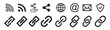 © Pavlo - Link icon, attach link chain icon. Internet url icon symbol. Simple link icon designInternet URL or webpage url link icons set.