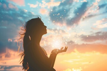 Wall Mural - A vision board bursting with vibrant images and affirmations, symbolizing the Law of Attraction and the manifestation of dream life