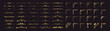© Tata - Set of gold vintage frame and corners icon. Vintage frames.