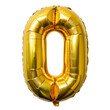 golden foil balloon number 0