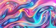 abstract holographic pearl gradient neon wave shape, swirl wavy flow background banner