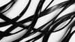 An abstract composition of sleek black lines against a stark white background, reminiscent of minimalist iPhone wallpapers