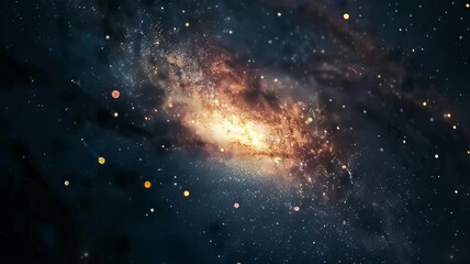 Wall Mural - Beautiful travel in deep space among stars and nebulas. Spiral space galaxy cosmos background. Galaxy and stars. Beautiful galaxy in video 4k.
