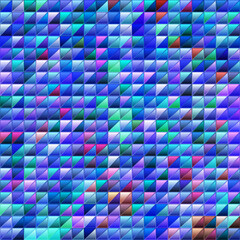 Wall Mural - abstract vector stained-glass triangle mosaic background - blue and violet