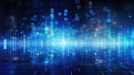 Wall Mural - Futuristic Digital Technology Platform Abstract
