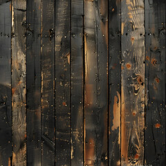 Wall Mural - thin wood panels ruined by age, texture, dark wood