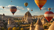 Flying balloons in Cappadocia travel